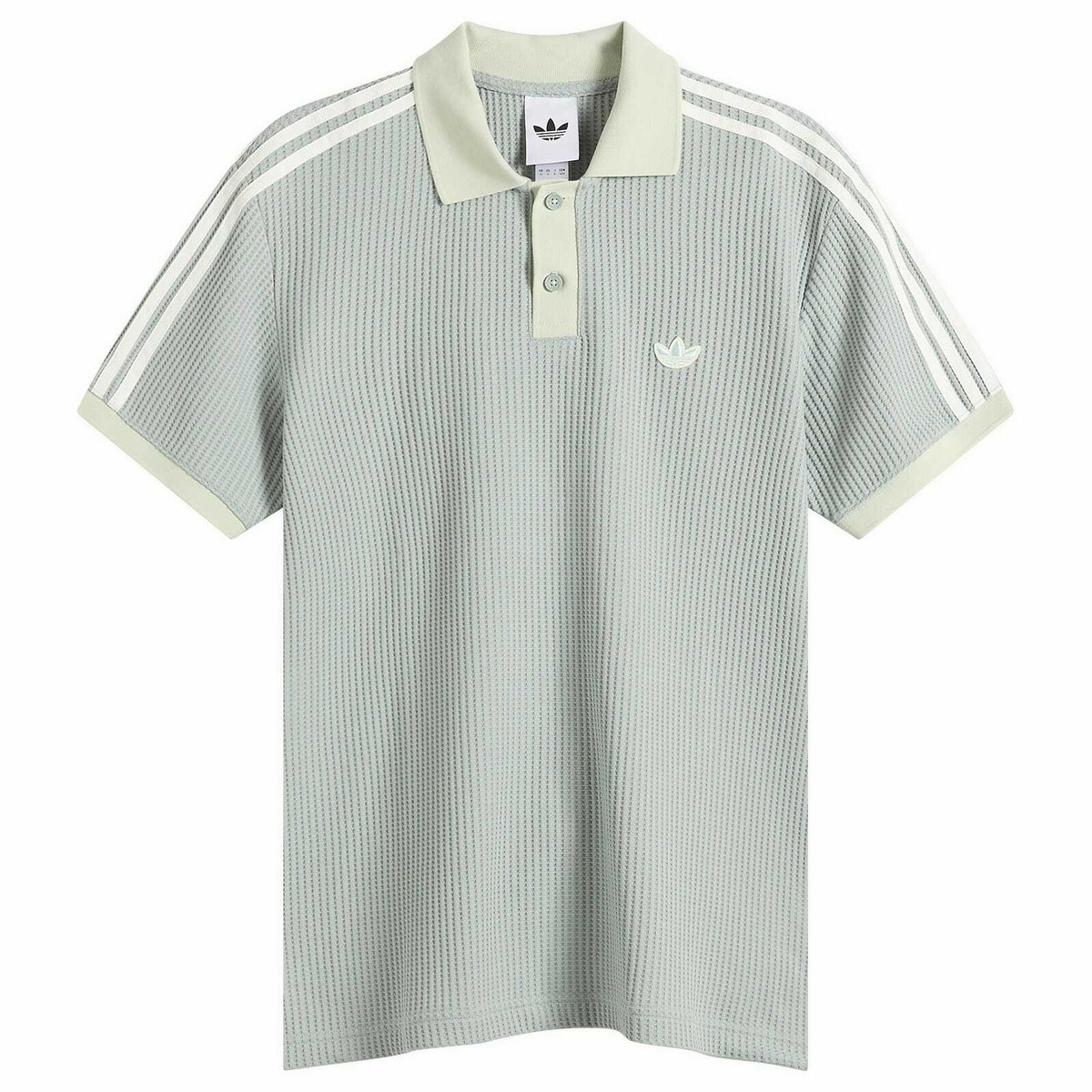 Adidas Men's Waffle Knit Polo in Wonder Sage
