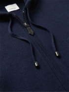 Burberry - Logo-Embroidered Cashmere-Blend Zip-Up Hoodie - Blue