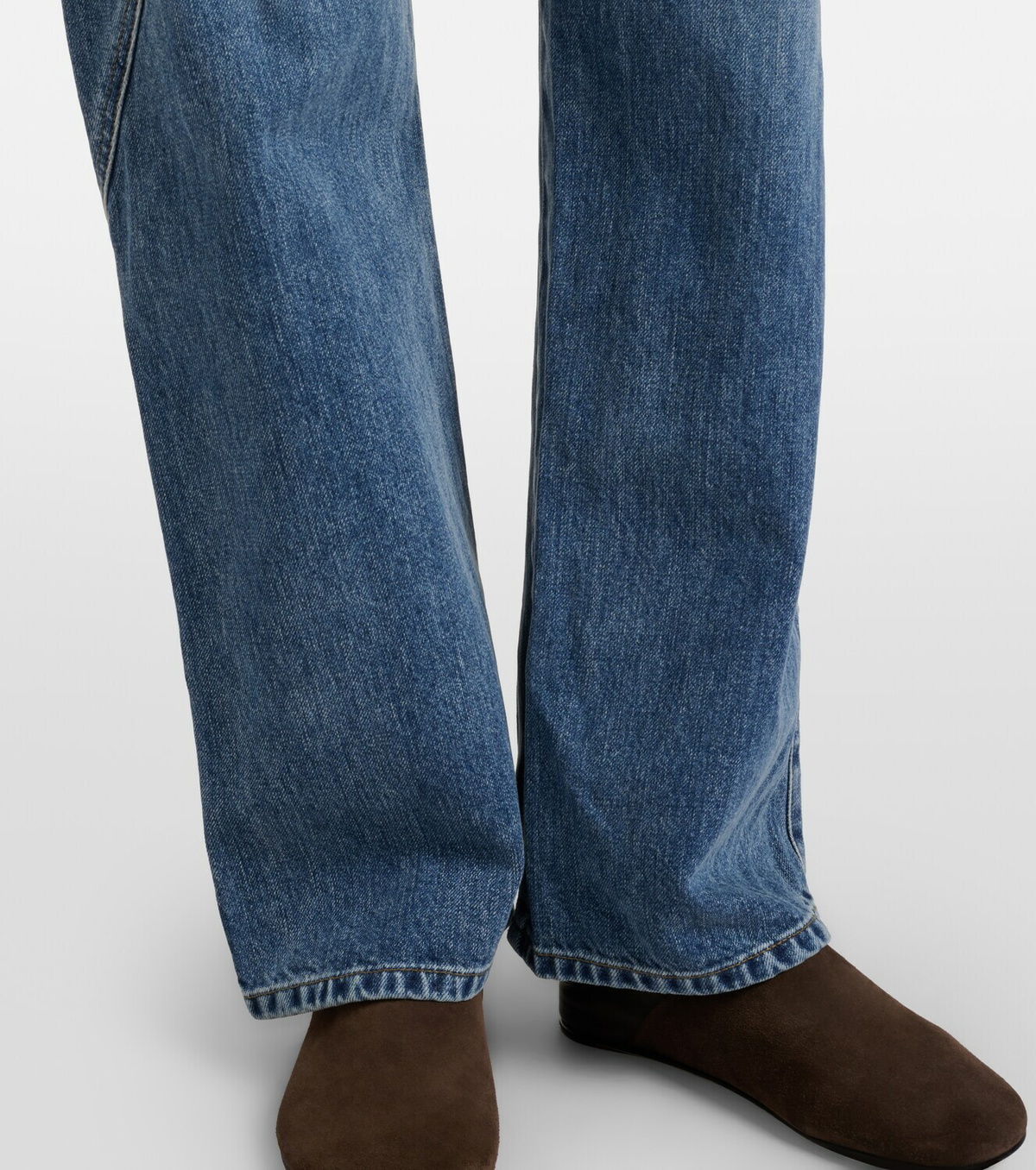 JW Anderson Embroidered high-rise straight jeans