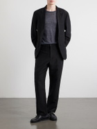 Rag & Bone - Evan Straight-Leg Wool and Linen-Blend Trousers - Black
