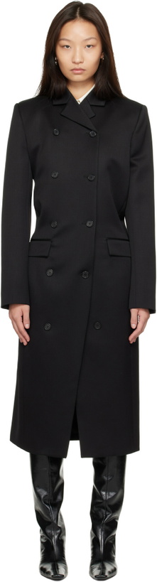 Photo: KHAITE Black Rolon Coat