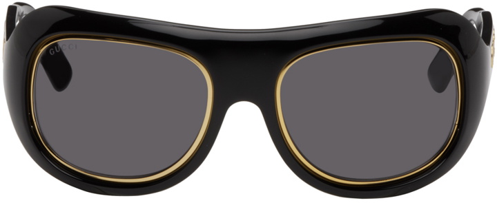 Photo: Gucci Black Navigator Sunglasses