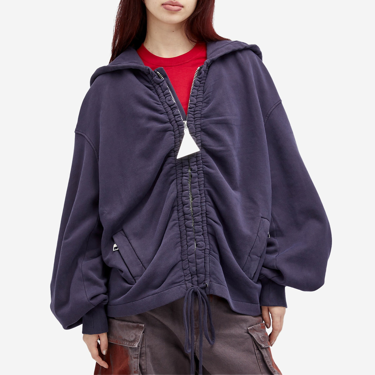 The Attico Women's Hoodie in Purple Faded The Attico
