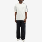 Y-3 Men's 3 Stripe Long sleeve T-shirt in Off White