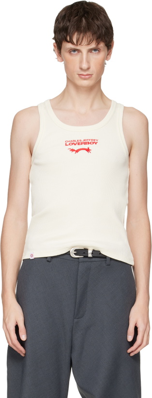 Photo: Charles Jeffrey LOVERBOY Off-White Logo Tank Top