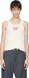 Charles Jeffrey LOVERBOY Off-White Logo Tank Top