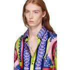 Versace Multicolor Silk Medusa Shirt