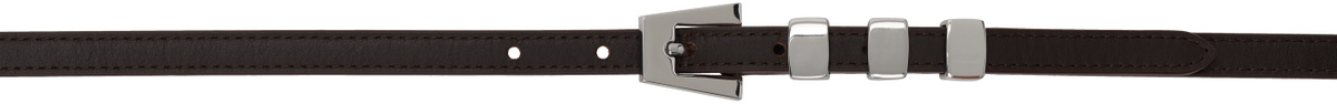 BY FAR Brown Vic Nappa Leather Belt
