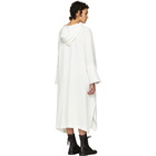 Nocturne 22 Off-White Fleece Hooded Dress