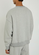 Cherry Los Angeles Western Athletic Logo-embroidered Cotton Sweatshirt Grey