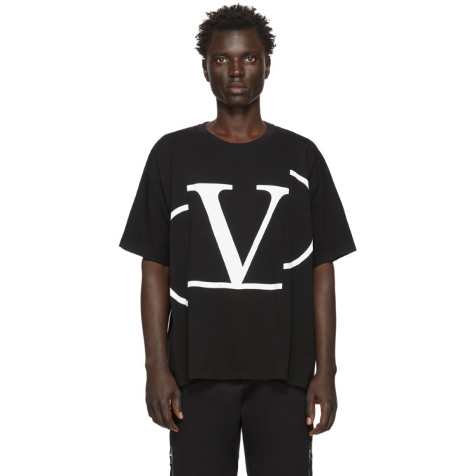 Photo: Valentino Black Deconstructed VLogo T-Shirt