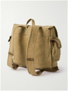RRL - Falcon Leather-Trimmed Cotton-Canvas Backpack