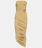 Norma Kamali Diana strapless jersey maxi dress