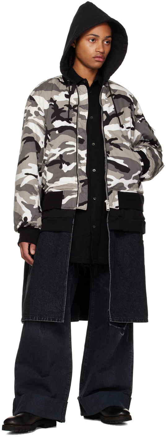 Undercoverism Black & Gray Layered Coat