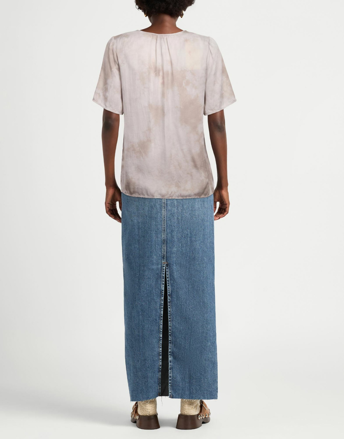 Raquel Allegra Womens Top Light in Grey