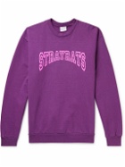 Stray Rats - Logo-Print Cotton-Jersey Sweatshirt - Purple