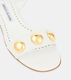 Manolo Blahnik Chaouhen embellished leather sandals