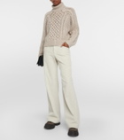Brunello Cucinelli Cable-knit cashmere-blend sweater