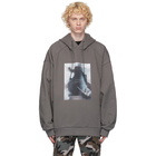 Juun.J Grey Print Hoodie