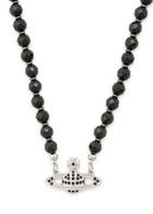 Vivienne Westwood Messaline Beaded orb Choker Necklace - Black - One Size