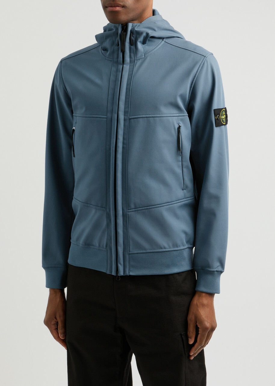 Stone Island Panelled Soft-shell Jacket Dark Blue Stone Island