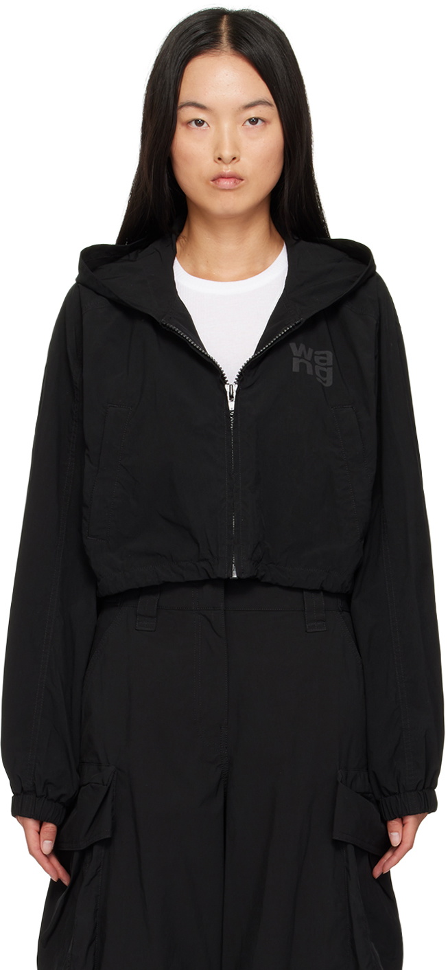 alexanderwang.t Black Logo Cropped Jacket