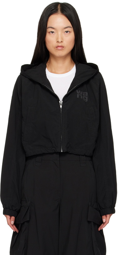 Photo: alexanderwang.t Black Logo Cropped Jacket