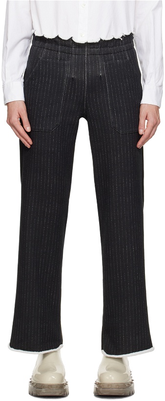 Photo: UNDERCOVER Black Pinstripe Trousers