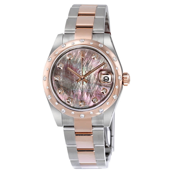 Photo: Rolex Oyster Perpetual Datejust 31 Black Mother of Pearl Dial Stainless Steel and 18K Everose Gold Bracelet Automatic Ladies Watch 178341BKMDO