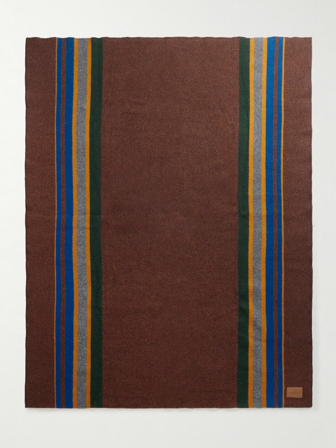 Pendleton - Yakima Logo-Appliquéd Striped Wool and Cotton-Blend Throw