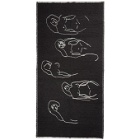Serapis Black Jacquard Mermaids Worker Towel