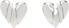 Amina Muaddi Silver Heartbreaker Earrings