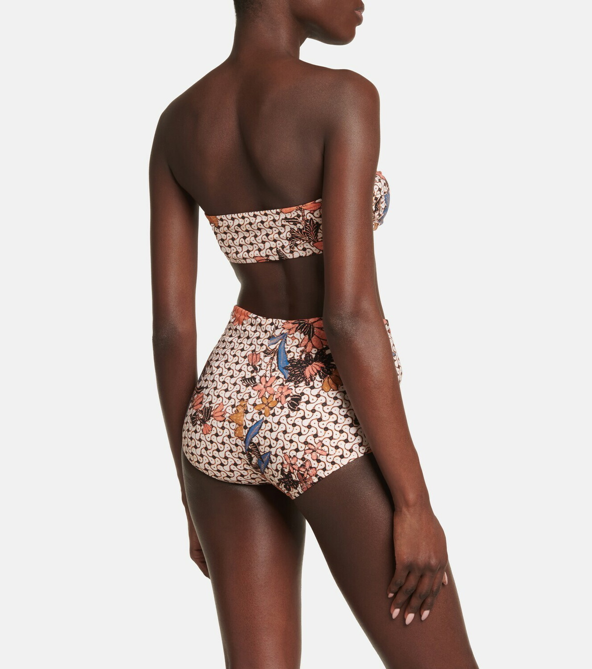 Ulla Johnson Santorini printed bandeau bikini top