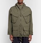 Monitaly - Expedition Water-Resistant Cotton-Poplin Hooded Field Jacket - Men - Army green