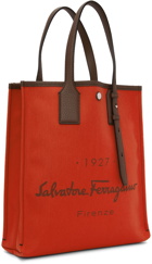 Salvatore Ferragamo Orange 1927 Signature Tote