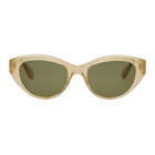 Garrett Leight Gold and Green Del Rey Sunglasses
