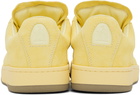 Lanvin Yellow Suede Curb Lite Sneakers