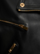 VERSACE - Leather Plongé Biker Jacket