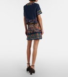 Etro Paisley silk habotai minidress