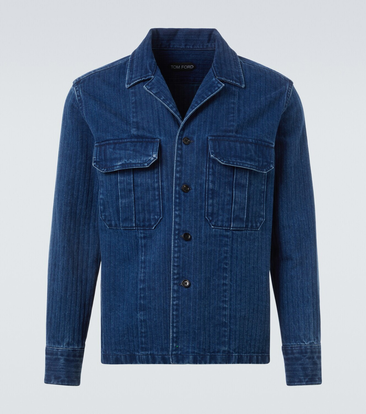 Tom Ford Striped denim overshirt