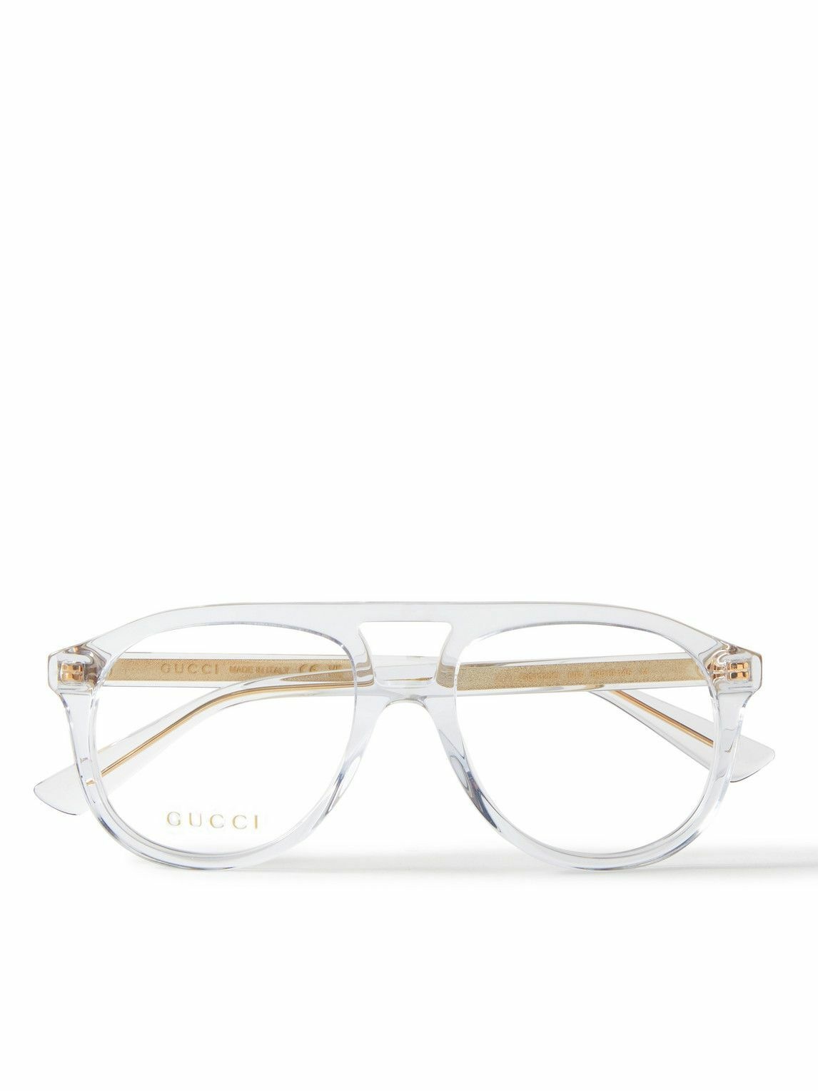 Gucci Eyewear - '80s Monaco Aviator-Style Acetate Optical Glasses Gucci