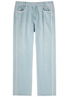 Wooyoungmi Crochet-trimmed Straight-leg Jeans Blue