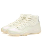 Air Jordan Women's 11 Retro W Sneaker in Sail/Pearl Grey/White/Mtlc Silver