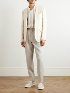 Canali - Straight-Leg Pleated Linen Trousers - Neutrals