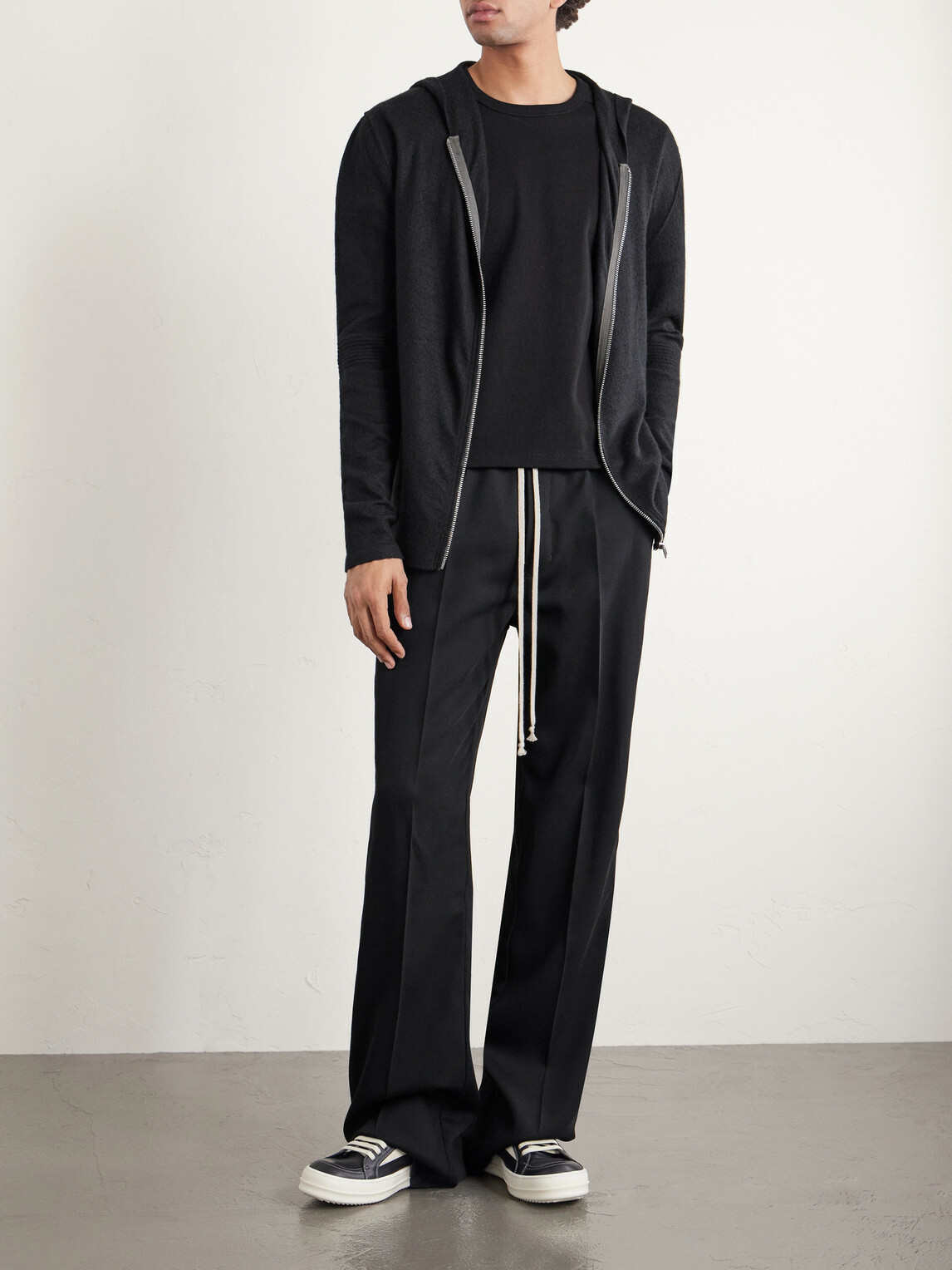 Rick Owens - Boiled-Cashmere Zip-Up Hoodie - Black