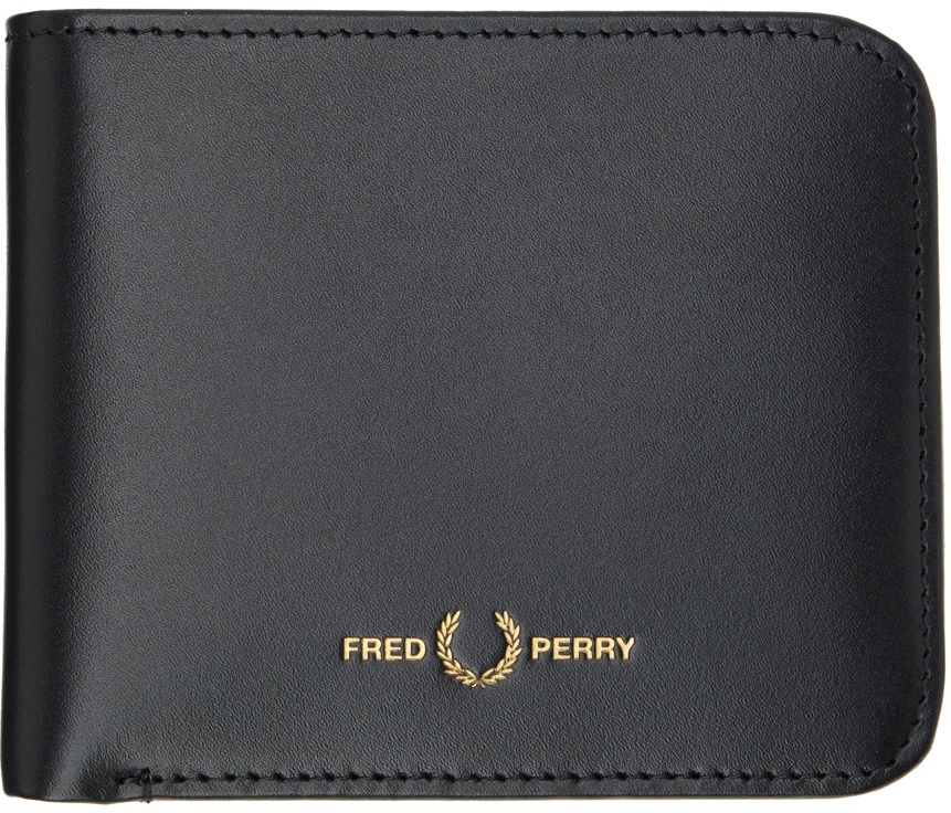 Fred Perry Black Stamped Bifold Wallet Fred Perry