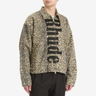 Rhude Men's Leopard Work Jacket in Black/Tan