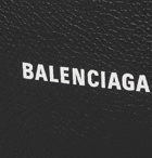 BALENCIAGA - Logo-Print Full-Grain Leather Pouch - Black