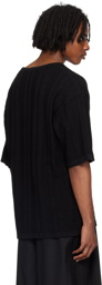 COMMAS Black Tuck Stitch T-Shirt
