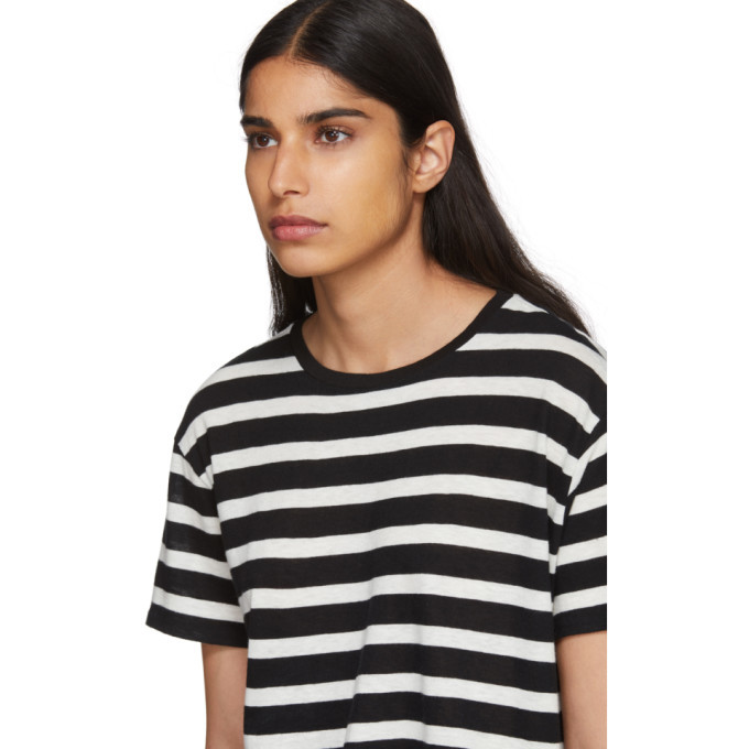 R13 Black and White Striped Boy T Shirt R13